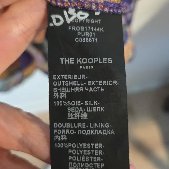 The Kooples silk floral maxi Sz M - Picture 13 of 13